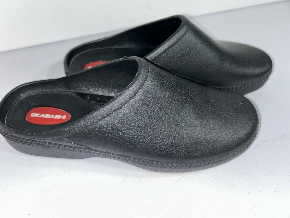 Okabashi Garden Rubber Black Clogs Women’s Size M 6.5 - 7.5 Men Size 4.5 - 5.5